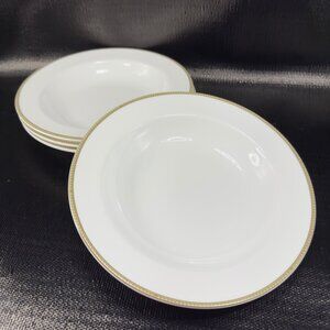 Fortessa Decorated Edges Deep Dish Bowl 9inch Porcelain Dishes Bowls Set 4 VTG